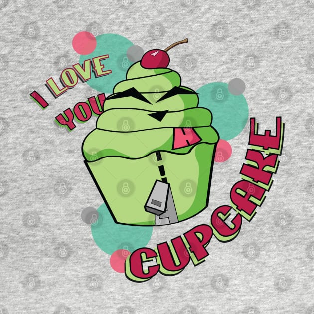 GIR Loves Cupcakes by KitsuneIllustrations